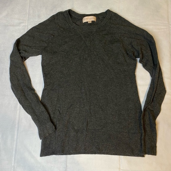 Women’s Gray Sweater Size Small Philosophy - Picture 1 of 7
